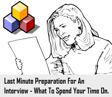 Last minute interview preparation image.